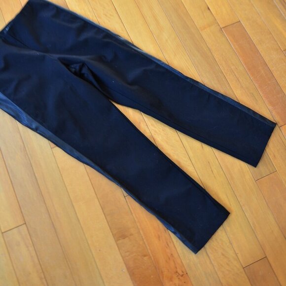 Rag & Bone Black Dani Pants with Leather Side Stripe Size 12 Women - Picture 4 of 9